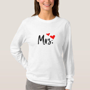 T-Shirt - Kärlek Påstående Tee med Sweet Heart