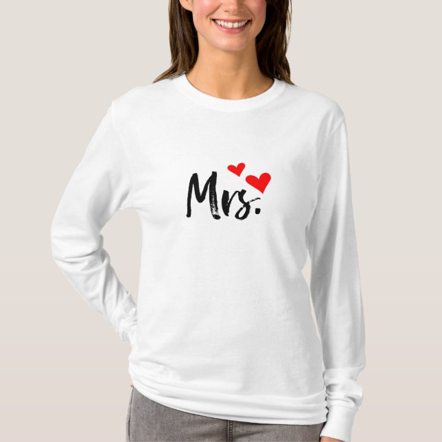 T-Shirt - Kärlek Påstående Tee med Sweet Heart (Framsida)