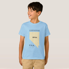 T-shirt - karta över Nevada med stad