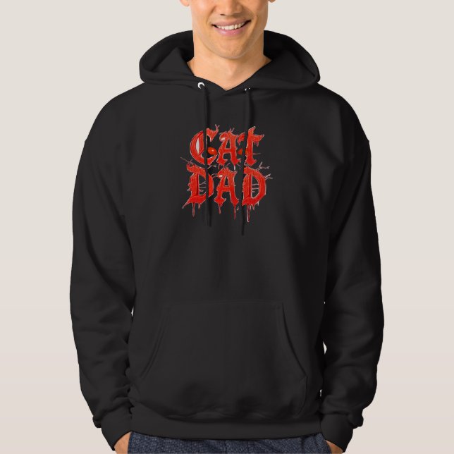 T-Shirt Kattpappa  Hoodie (Framsida)
