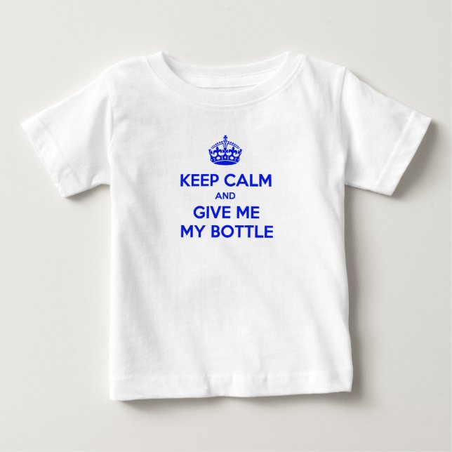 T-Shirt Keep Calm Bottle English (Framsida)