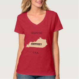 T-shirt - Kentucky Karta med City