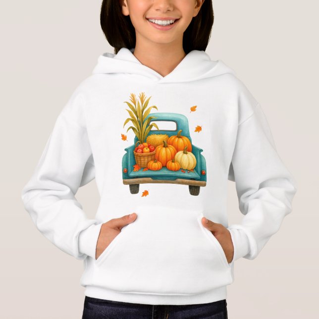 T-Shirt-Kids’ Fall Hoodie T Shirt (Framsida)