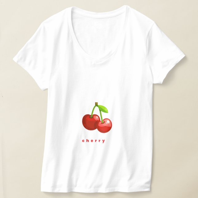 t-shirt körsbär (Laydown)