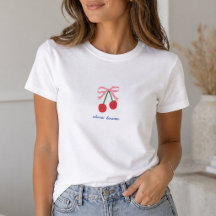 T-Shirt | Körsbärsflirtbåge Söt Grafisk Tee