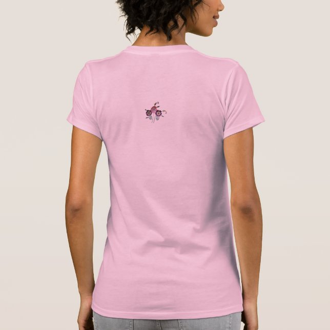 T-Shirt KVINNOR BLOMMOR STIL DESIGN (Baksida)