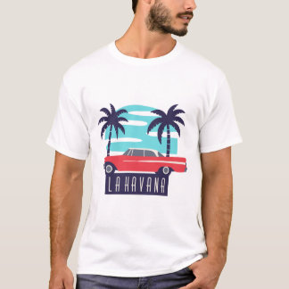 T shirt la havana, cuba chevrolet handflatan och s