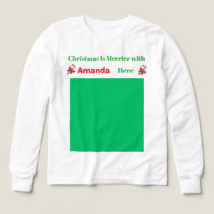 T-Shirt Ladda upp ditt foto & namn Xmas T-Shirt