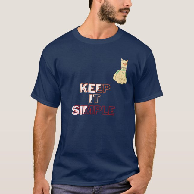 T-Shirt Lama-behållan är enkel (Framsida)
