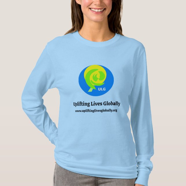 T-Shirt-Långärmad - L Blue T Shirt (Framsida)