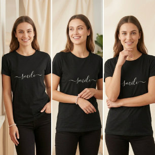 T-shirt, Ledig skjorta med positivt budskap T Shirt