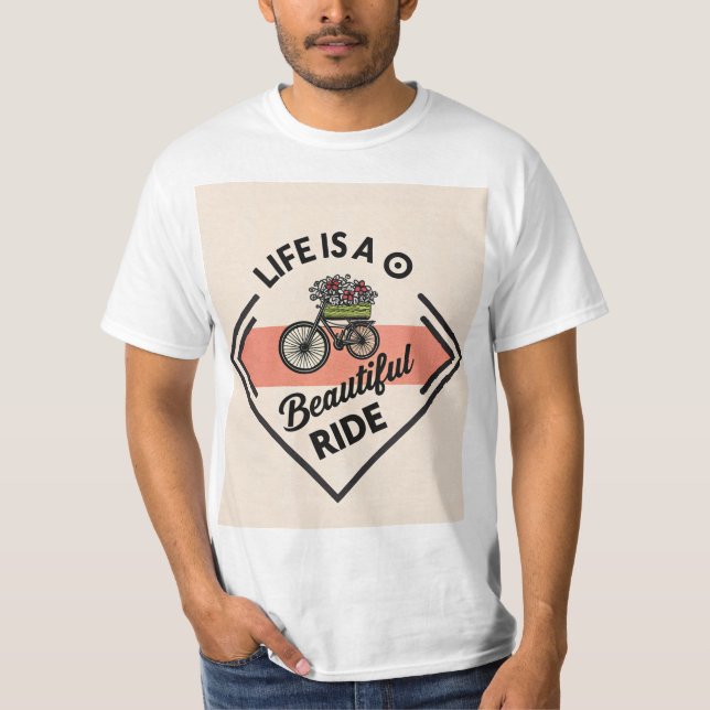 T-Shirt Life Is A Beautiful Ride (Framsida)
