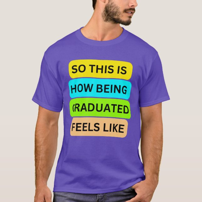 T-Shirt lila SO_DENIS_HOW_BEING_GRADUATED_FEEL (Framsida)