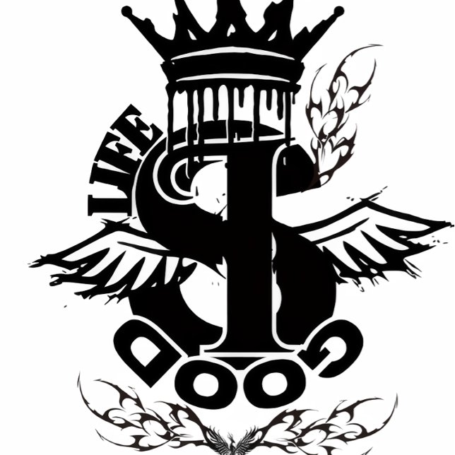 T-Shirt "Livet är Bra" Swirl Silverfärgad Nyckelring (Skapare uppladdad)