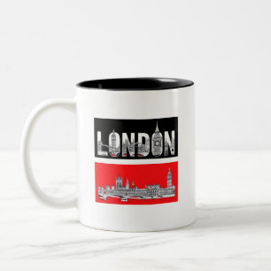 T-SHIRT LONDON NYA MODedesignER TEE Två-Tonad Mugg