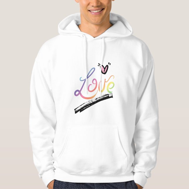 T-shirt Love Hoodie (Framsida)