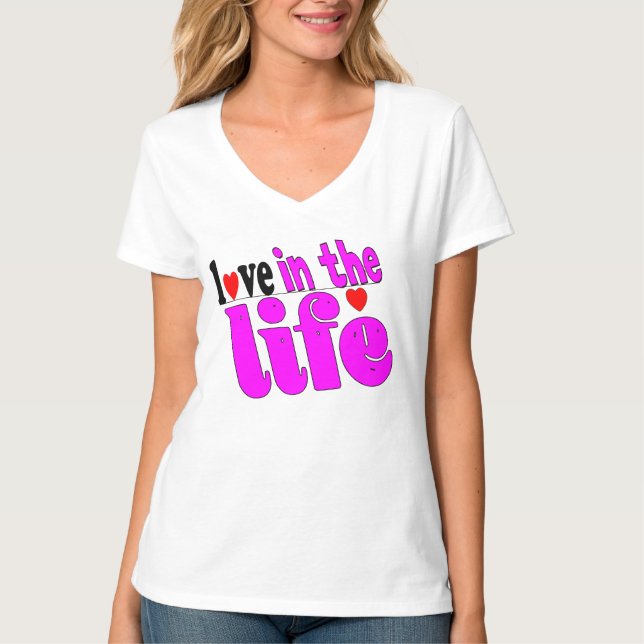 T-shirt love in the life (Framsida)
