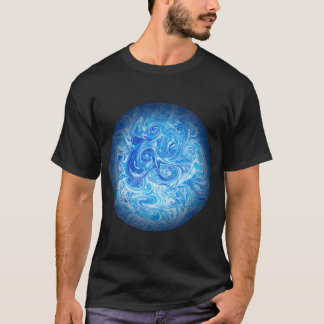 T-Shirt Lugna Tidvatten Sfär Abstrakt Textur Plane