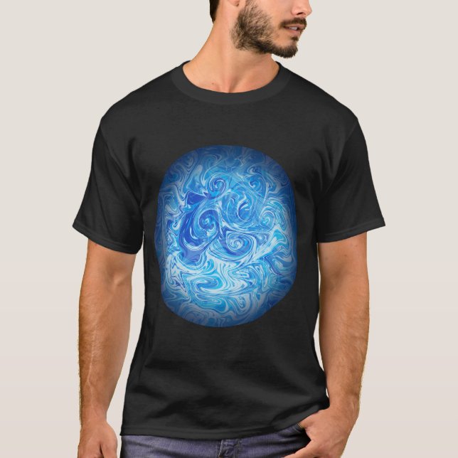 T-Shirt Lugna Tidvatten Sfär Abstrakt Textur Plane (Framsida)