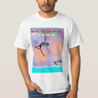 T-shirt, lustig, Skelett springt ins Meer T Shirt
