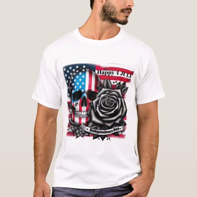 T-shirt Lycklig 4 JULY (Framsida)