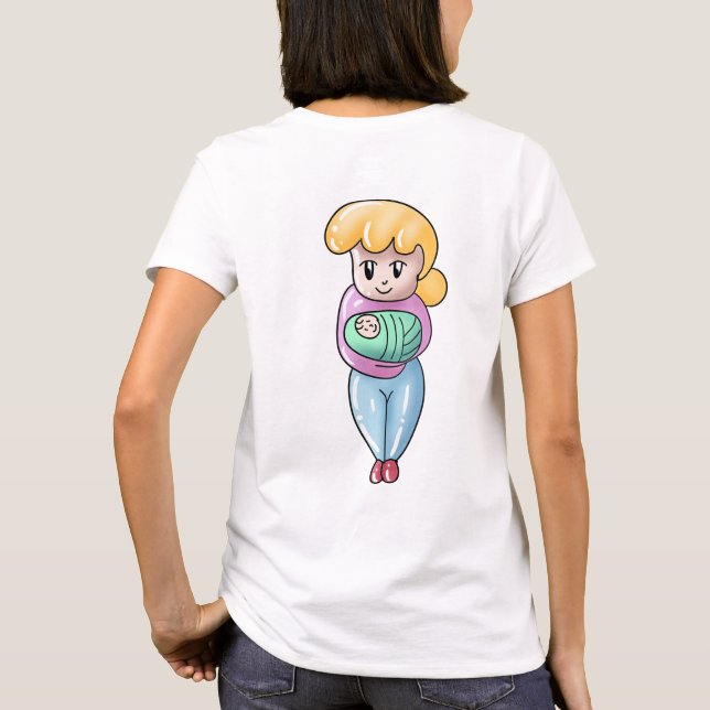 T-shirt - Lycklig mors dag (Baksida)