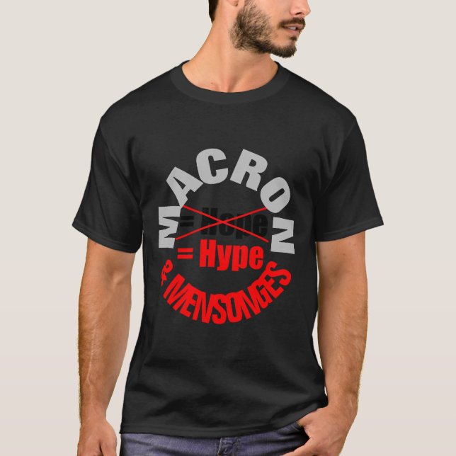 T-shirt MACRON Hype MENSONGES T-shirt (Framsida)