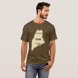 T-shirt - Maine Karta med City
