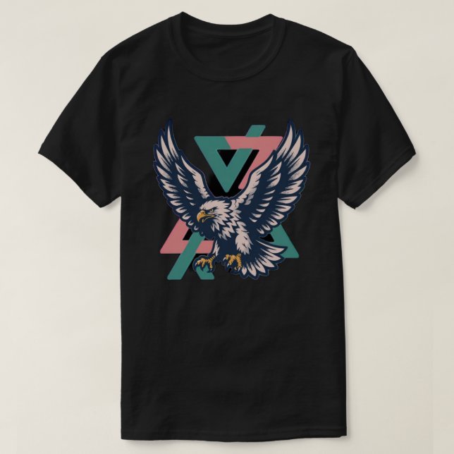 T-Shirt Majestic Eagle Geometrisk (Design framsida)