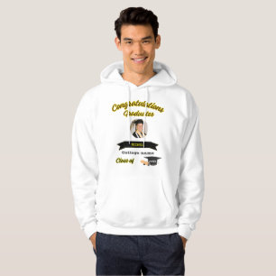 T-Shirt män foto och namn grattis studenter Hoo Hoodie