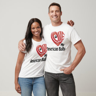 T-Shirt, Manar: Kärlek My American Bully Tröja
