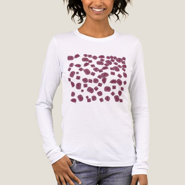 T-shirt Manches Longues Femme Fées Roses  (Framsida)
