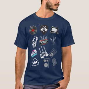 T-Shirt-marindesign för musik i älskare T Shirt