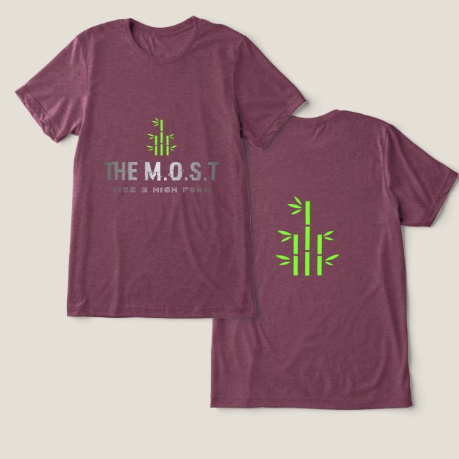 T-Shirt (Marinröd Klardesign) (Design fram och bak)