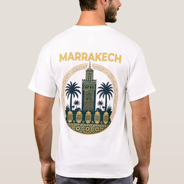 T-shirt Marrakech Maroc – illustration au dos (Baksida)
