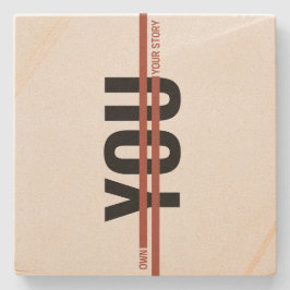 T-shirt med "Äga sin historia" – Djärvt motiverand Stenunderlägg