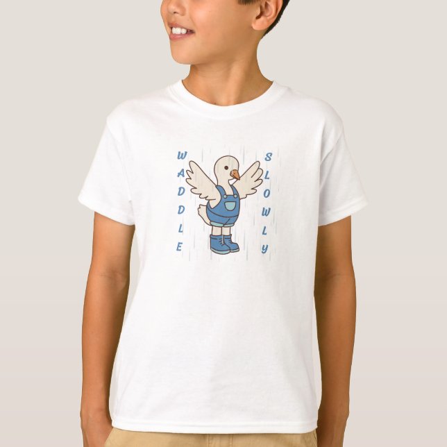 T-shirt med anka som vaggar sakta (Framsida)