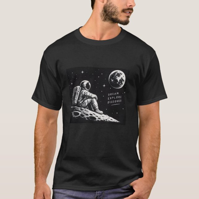 T-shirt med astronaut  (Framsida)