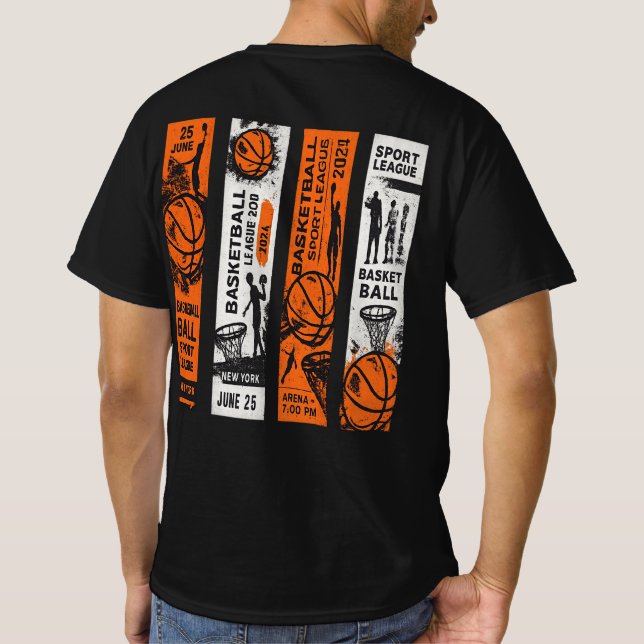 T-shirt med baktryck från basketligan (Baksida)