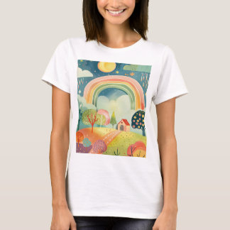 T-shirt med barnkammarens konstdesign