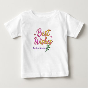 T-shirt med bästa önskningar för flickor