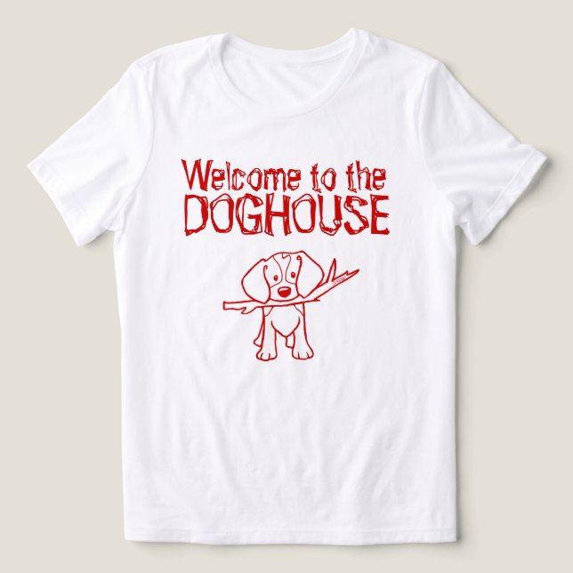 T-shirt med Beagle-hundkoja (Design Framsida)