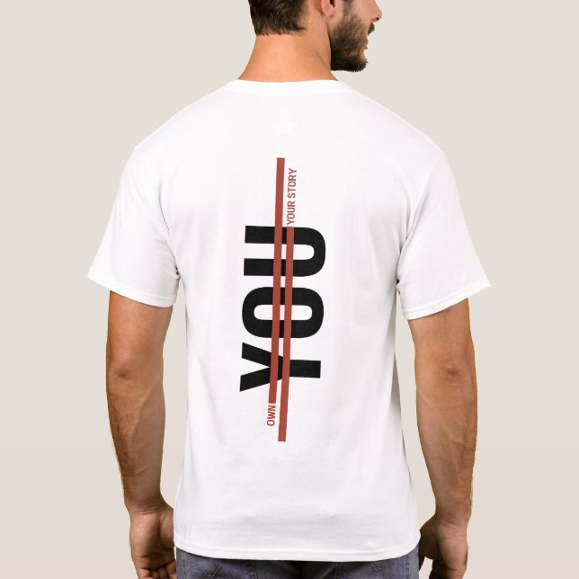 T-shirt med berättelse – Djärvt motiverande citat (Baksida)