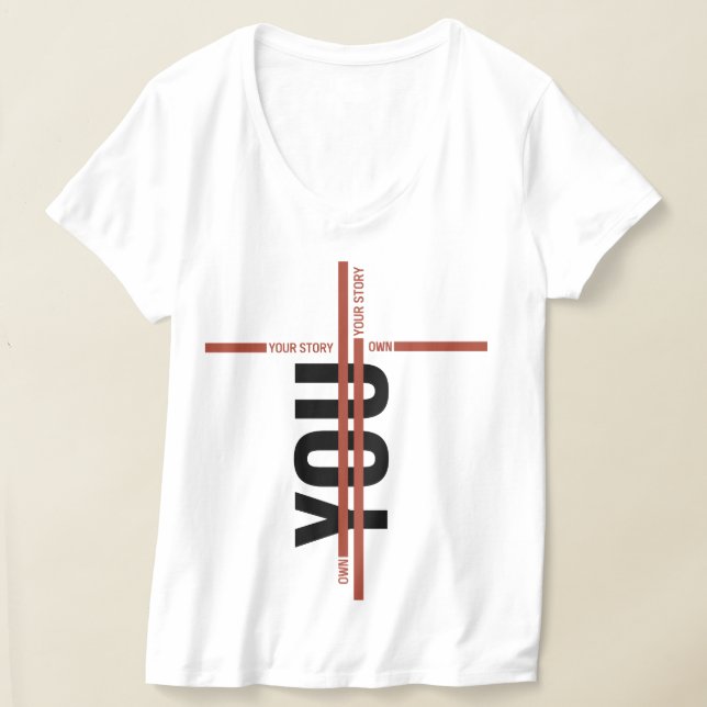 T-shirt med berättelse – Djärvt motiverande citat (Laydown)