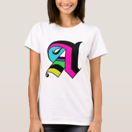 T-shirt med bokstaven ”A”