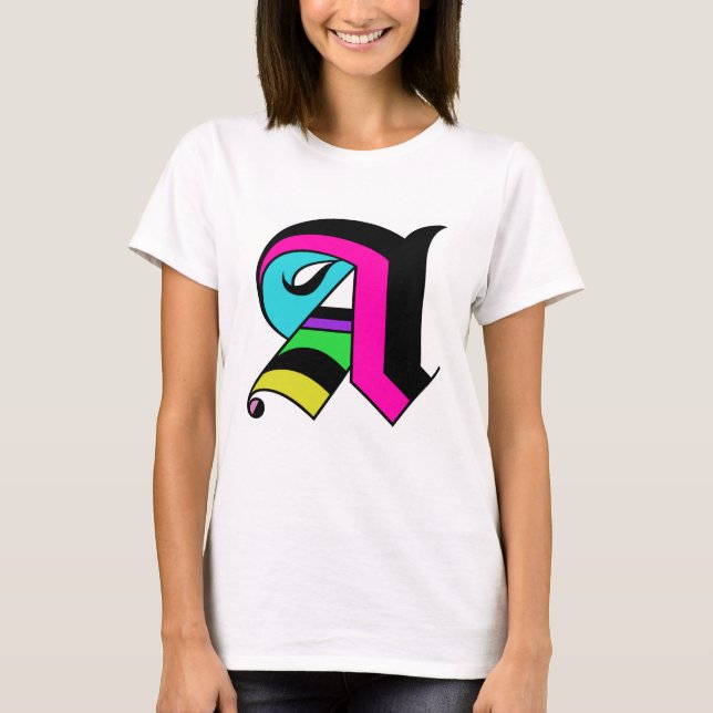 T-shirt med bokstaven ”A” (Framsida)