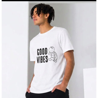 T-Shirt med bra vibbar Grafisk | Minimalistisk Uni