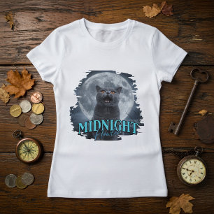 T-shirt med brittisk korthårskatt som ylar mot mån
