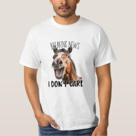 T-shirt med 'Bryr mig inte om'-text