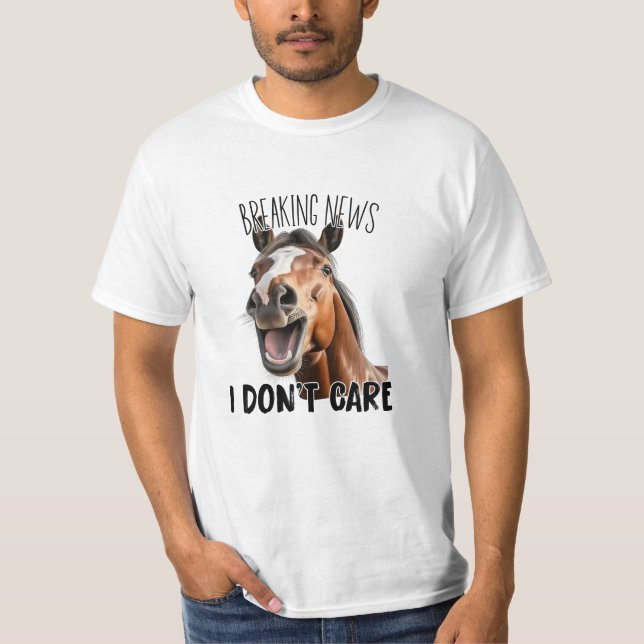 T-shirt med 'Bryr mig inte om'-text (Framsida)